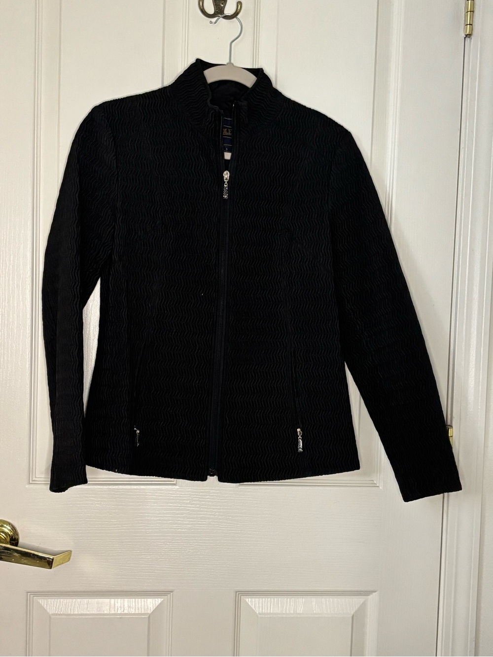 Pendleton Black Textured Zip Front Jacket Women’s Small